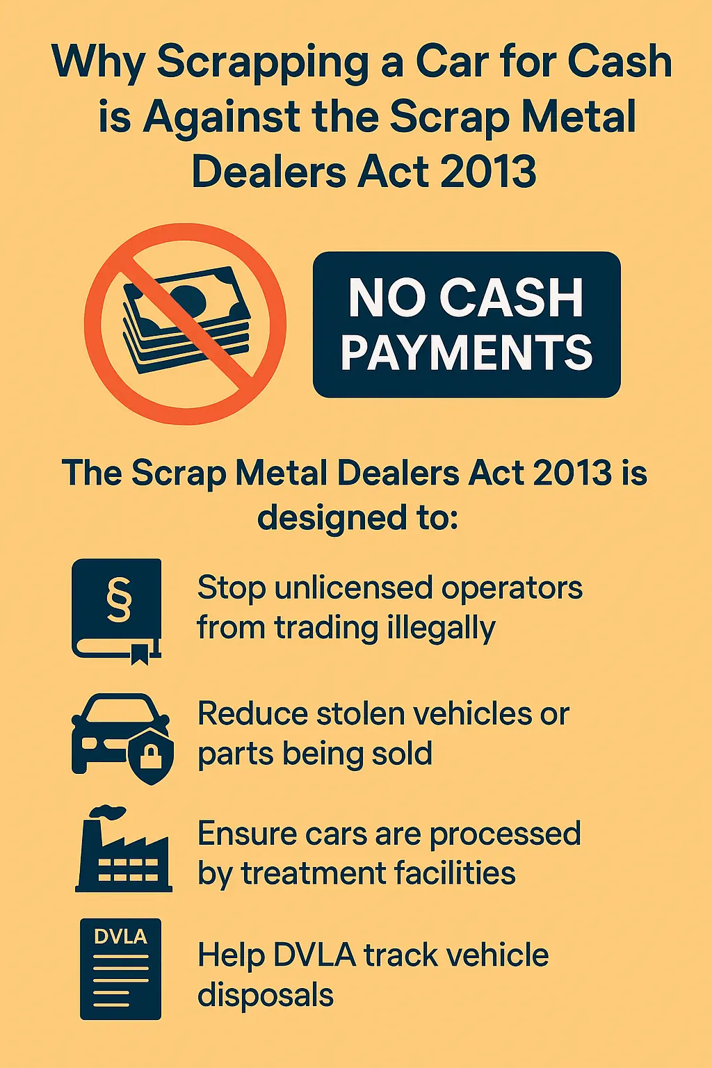 Why scrapping a car for cash is illegal under the Scrap Metal Dealers Act 2013